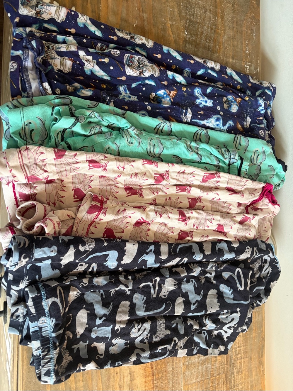 Kickee Pants and Little Snuggles Organic Bamboo Pajamas size 12 bundle